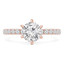 Round Diamond Solitaire with Accents Engagement Ring in Rose Gold (MVS0243-R)