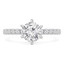 Round Diamond Solitaire with Accents Engagement Ring in White Gold (MVS0243-W)