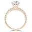 Round Diamond Solitaire with Accents Engagement Ring in Yellow Gold (MVS0243-Y)