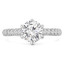 Round Diamond Solitaire with Accents Engagement Ring in White Gold (MVS0245-W)