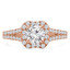 Round Diamond Halo Engagement Ring in Rose Gold (MVS0247-R)