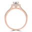 Round Diamond Halo Engagement Ring in Rose Gold (MVS0247-R)