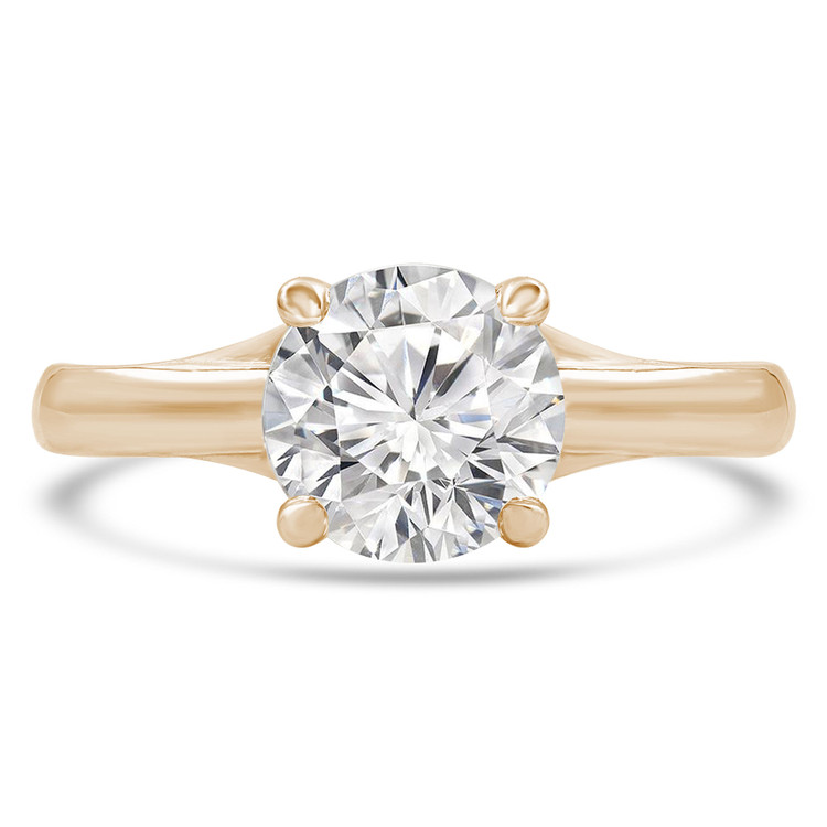Round Diamond Solitaire Engagement Ring in Yellow Gold (MVS0248-Y)