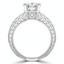 Round Diamond Vintage Solitaire Engagement Ring in White Gold (MVS0253-W)