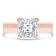 Princess Diamond Solitaire with Accents Engagement Ring in Rose Gold (MVS0254-R)
