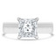 Princess Diamond Solitaire with Accents Engagement Ring in White Gold (MVS0254-W)