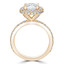 Round Diamond High Set Rollover Halo Engagement Ring in Yellow Gold with Accents (MVS0257-Y)