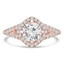 Round Diamond Split-Shank Cushion Halo Engagement Ring in Rose Gold (MVS0264-R)