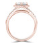 Round Diamond Split-Shank Cushion Halo Engagement Ring in Rose Gold (MVS0264-R)