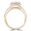 Round Diamond Split-Shank Cushion Halo Engagement Ring in Yellow Gold (MVS0264-Y)
