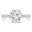 Round Diamond 6-Prong Tappered Solitaire Engagement Ring in White Gold (MVS0267-W)