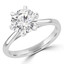 Round Diamond 6-Prong Tappered Solitaire Engagement Ring in White Gold (MVS0267-W)