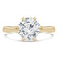 Round Diamond 6-Prong Tappered Solitaire Engagement Ring in Yellow Gold (MVS0267-Y)