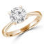 Round Diamond Tappered Solitaire Engagement Ring in Yellow Gold (MVS0268-Y)