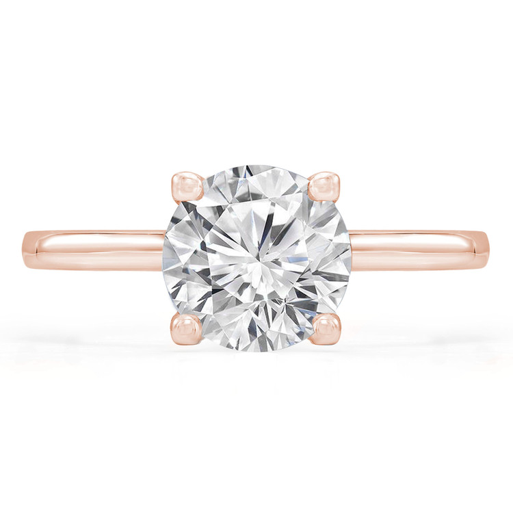 Round Diamond Solitaire Engagement Ring in Rose Gold (MVS0269-R)