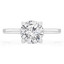 Round Diamond Solitaire Engagement Ring in White Gold (MVS0269-W)