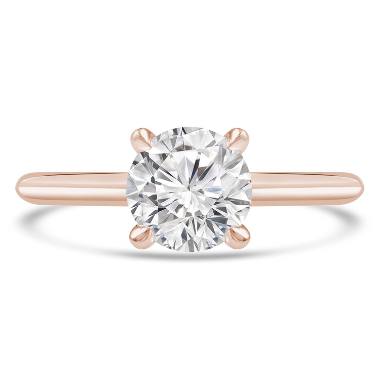 Round Diamond Solitaire Engagement Ring in Rose Gold (MVS0270-R)