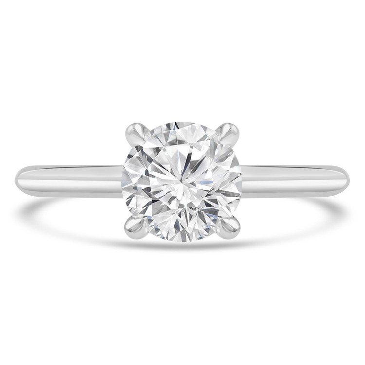 Round Diamond Solitaire Engagement Ring in White Gold (MVS0270-W)
