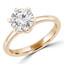 Round Diamond 6-Prong Trellis Solitaire Engagement Ring in Yellow Gold (MVS0271-Y)