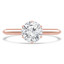 Round Diamond 6-Prong Knife Edge Solitaire Engagement Ring in Rose Gold (MVS0272-R)
