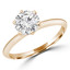 Round Diamond 6-Prong Knife Edge Solitaire Engagement Ring in Yellow Gold (MVS0272-Y)