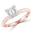 Princess Diamond V-Prong Solitaire Engagement Ring in Rose Gold (MVS0273-R)