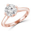 Round Diamond Floral Basket Solitaire Engagement Ring in Rose Gold (MVS0275-R)