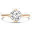 Round Diamond Floral Basket Solitaire Engagement Ring in Yellow Gold (MVS0275-Y)