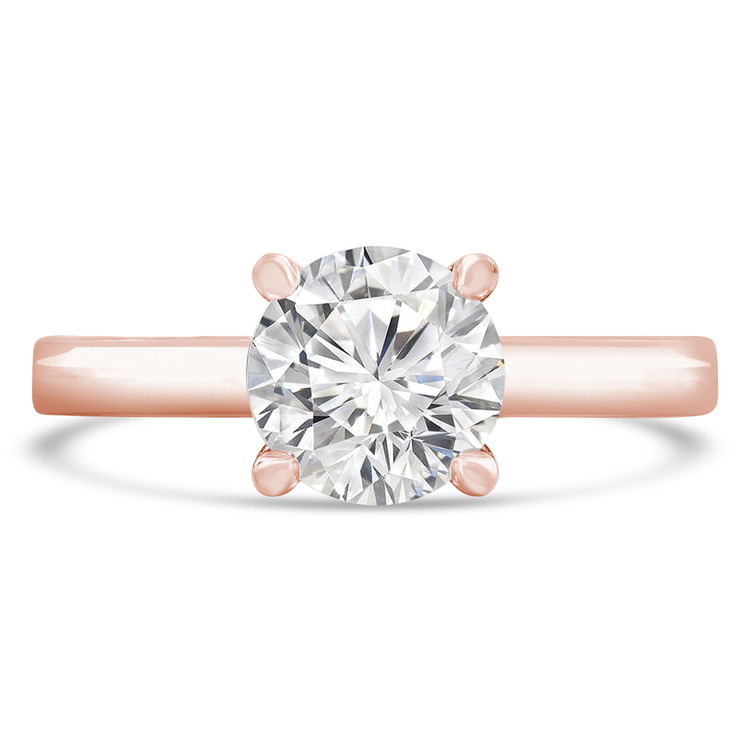Round Diamond Solitaire Engagement Ring in Rose Gold (MVS0277-R)