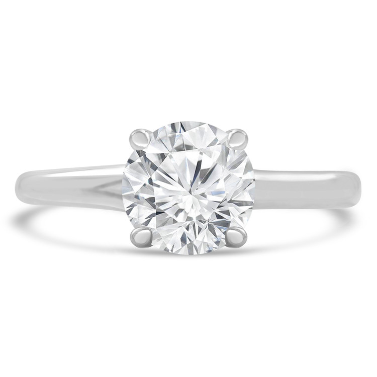 Round Diamond Solitaire Engagement Ring in White Gold (MVS0278-W)