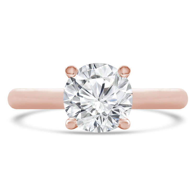 Round Diamond Solitaire Engagement Ring in Rose Gold (MVS0280-R)