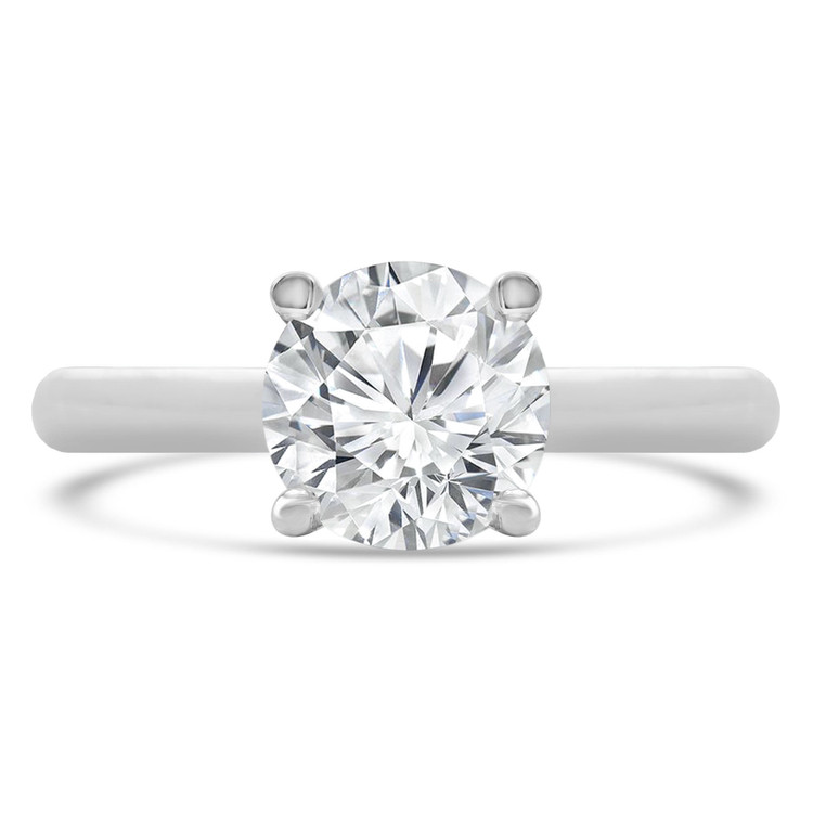 Round Diamond Solitaire Engagement Ring in White Gold (MVS0280-W)