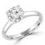 Round Diamond Solitaire Engagement Ring in White Gold (MVS0280-W)
