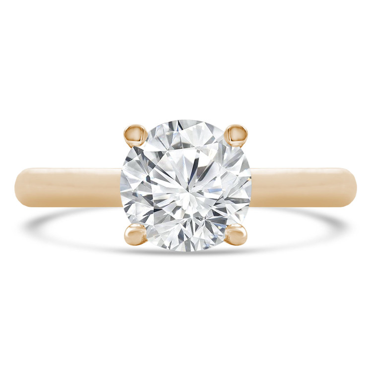 Round Diamond Solitaire Engagement Ring in Yellow Gold (MVS0280-Y)