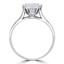 Round Diamond Floral Solitaire Engagement Ring in White Gold (MVS0281-W)