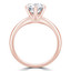 Round Diamond 6-Prong Knife Edge Solitaire Engagement Ring in Rose Gold (MVS0282-R)