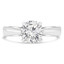 Round Diamond Tappered Solitaire Engagement Ring in White Gold (MVS0283-W)