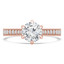 Round Diamond Vintage 6-Prong Solitaire with Accents Engagement Ring in Rose Gold (MVS0287-R)