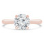 Round Diamond Solitaire with Accents Engagement Ring in Rose Gold (MVS0290-R)