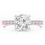 Round Diamond Solitaire with Accents Engagement Ring in Rose Gold (MVS0293-R)