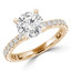 Round Diamond Solitaire with Accents Engagement Ring in Yellow Gold (MVS0293-Y)
