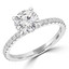 Round Diamond Solitaire with Accents Engagement Ring in White Gold (MVS0294-W)
