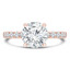 Round Diamond Solitaire with Accents Engagement Ring in Rose Gold (MVS0298-R)