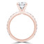 Round Diamond Solitaire with Accents Engagement Ring in Rose Gold (MVS0298-R)