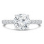 Round Diamond Solitaire with Accents Engagement Ring in White Gold (MVS0298-W)