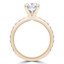 Round Diamond Solitaire with Accents Engagement Ring in Yellow Gold (MVS0298-Y)