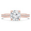 Round Diamond Tappered Solitaire with Accents Engagement Ring in Rose Gold (MVS0300-R)