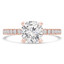Round Diamond Solitaire with Accents Engagement Ring in Rose Gold (MVS0301-R)