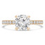 Round Diamond Solitaire with Accents Engagement Ring in Yellow Gold (MVS0301-Y)
