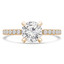 Round Diamond Solitaire with Accents Engagement Ring in Yellow Gold (MVS0303-Y)